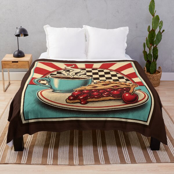 Item preview, Retro Coffee and Cherry Pie designed and sold by PixelToPress.