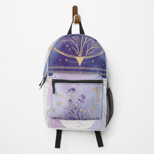 Item preview, Celestial Lavender Watercolor Full Moon and Wildflowers designed and sold by Sheoutthere.