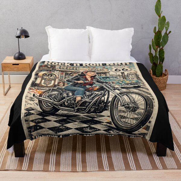 Item preview, Retro motorcycle license plate, rock and road designed and sold by Normandy Road Heritage.