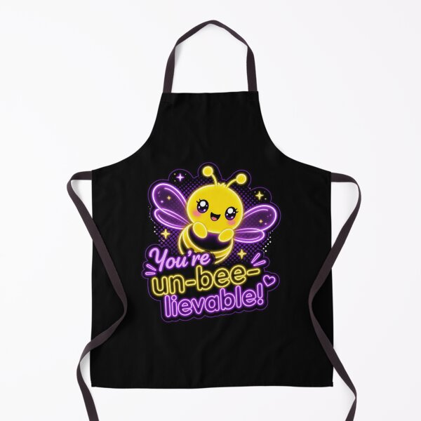 Item preview, Un‑Bee‑lievable Bee – Neon Pun Sticker designed and sold by Cerys-GS.