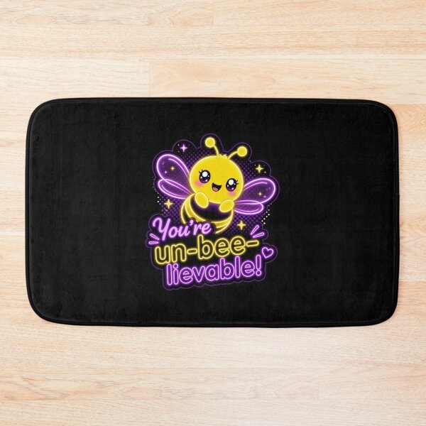 Item preview, Un‑Bee‑lievable Bee – Neon Pun Sticker designed and sold by Cerys-GS.