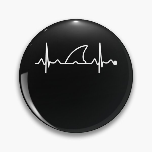 Item preview, Shark Fin Heartbeat EKG Funny Ocean Lover designed and sold by Gbriel3.