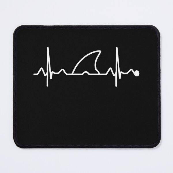 Item preview, Shark Fin Heartbeat EKG Funny Ocean Lover designed and sold by Gbriel3.