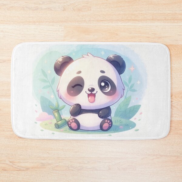 Item preview, Winking Cute Baby Panda With Bamboo designed and sold by a575642903.