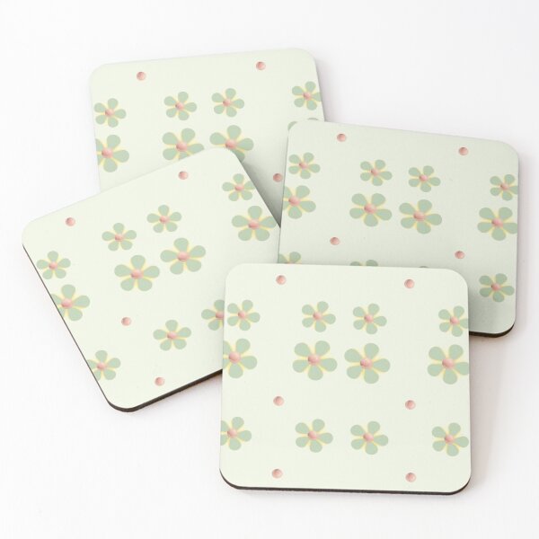 Item preview, Green Flowers, Pink Floral Patterns, Floral Artwork designed and sold by Art Shimmers.