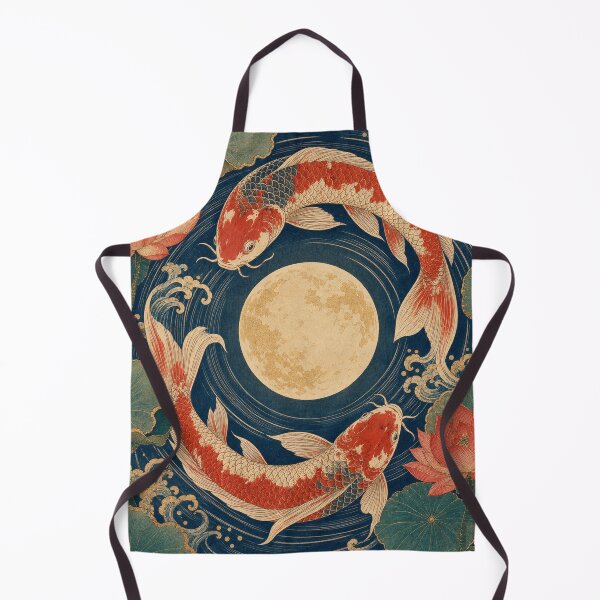 Item preview, Koi Fish Around the Moon designed and sold by PixelToPress.