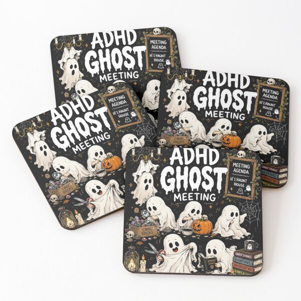 Item preview, Ghost Meeting, ADHD Ghost, Neurodivergent Halloween, Mental Health, Halloween Ghost, Teacher Gift designed and sold by Quiajia.
