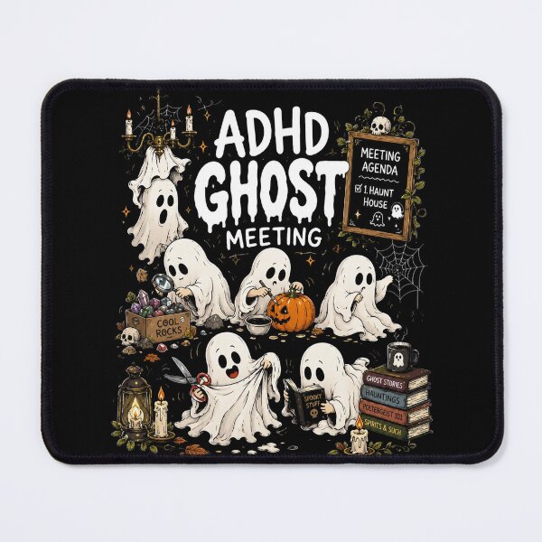 Item preview, Ghost Meeting, ADHD Ghost, Neurodivergent Halloween, Mental Health, Halloween Ghost, Teacher Gift designed and sold by Quiajia.