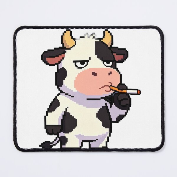 Item preview, Grumpy Pixel Cow Meme Character designed and sold by a575642903.