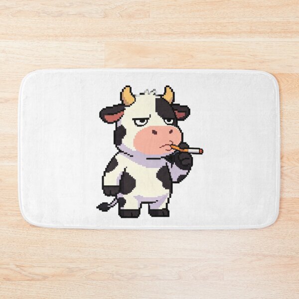 Item preview, Grumpy Pixel Cow Meme Character designed and sold by a575642903.