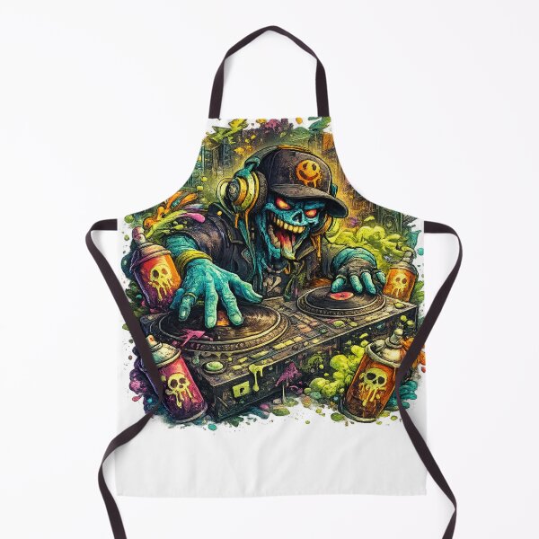 Item preview, Neon Skull DJ – Graffiti Street Art Graphic T-Shirt designed and sold by Del4xe.