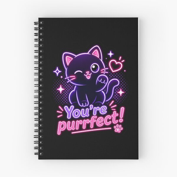 Item preview, Purrfect Cat – Neon Pun Sticker designed and sold by Cerys-GS.