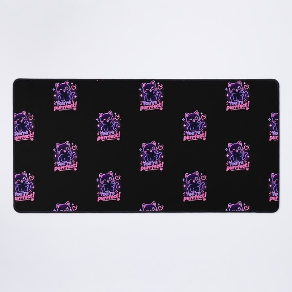 Item preview, Purrfect Cat – Neon Pun Sticker designed and sold by Cerys-GS.