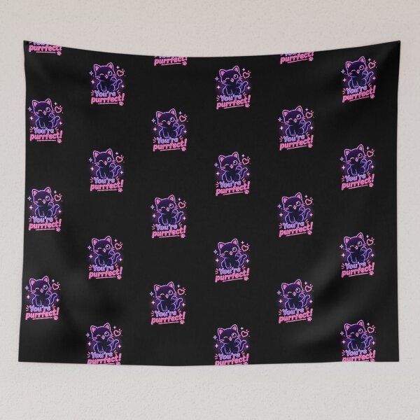 Item preview, Purrfect Cat – Neon Pun Sticker designed and sold by Cerys-GS.
