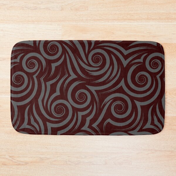 Item preview, ​Deep Maroon Tribal Swirl Wave Pattern designed and sold by ​Jyoti Digital Artist.