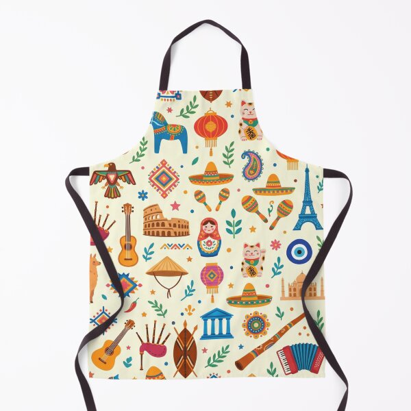 Item preview, World Culture Landmarks and Folk Instruments Pattern designed and sold by 71shoppers.