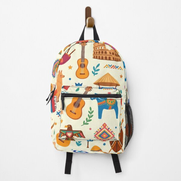 Item preview, World Culture Landmarks and Folk Instruments Pattern designed and sold by 71shoppers.