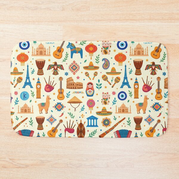 Item preview, World Culture Landmarks and Folk Instruments Pattern designed and sold by 71shoppers.