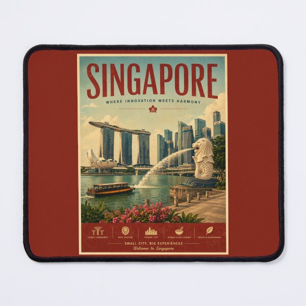 Item preview, Vintage Singapore Poster designed and sold by GoodOldVintage.