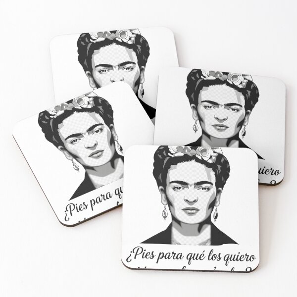 Item preview, Frida Kahlo "Pies para qué los quiero si tengo alas pa' volar" Quote Aesthetic Art | Feminist & Inspirational designed and sold by Zelis craft.