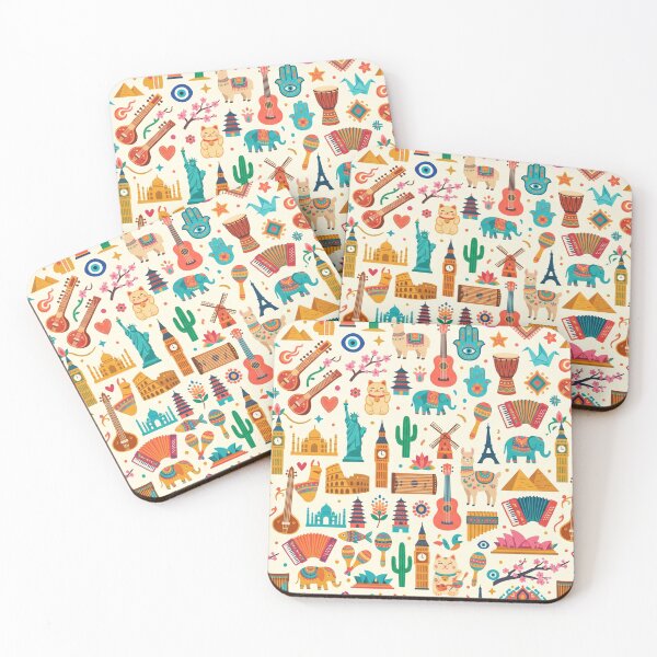 Item preview, Global Cultural Wonders and Travel Icons Pattern designed and sold by 71shoppers.