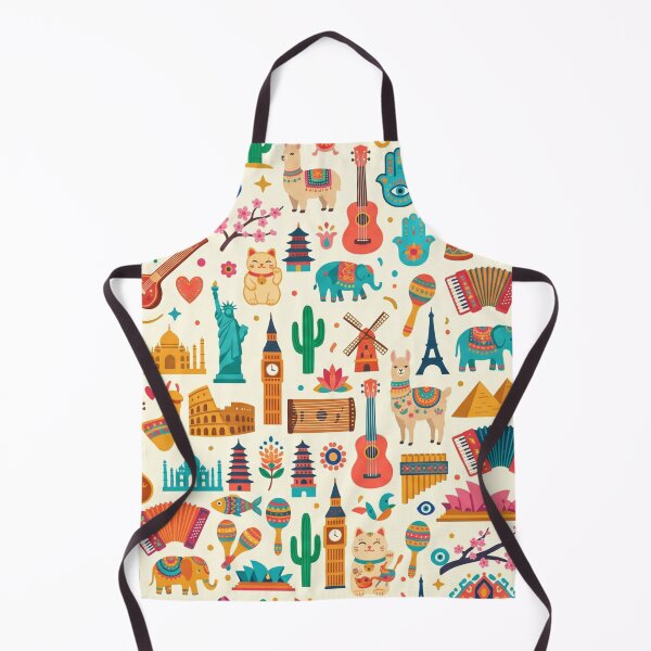 Item preview, Global Cultural Wonders and Travel Icons Pattern designed and sold by 71shoppers.