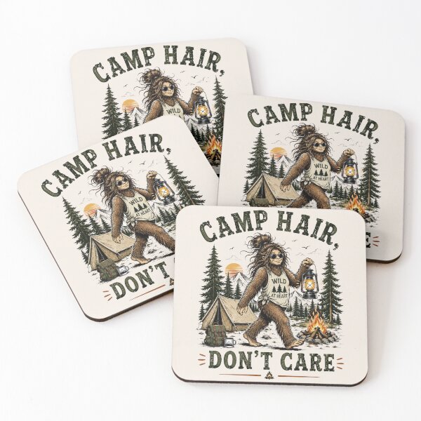 Item preview, Camp Hair Don't Care, Funny Bigfoot Camping, Women's Messy Hair Camp Gift designed and sold by Cchotlan.