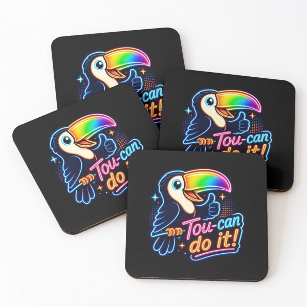 Item preview, Tou‑Can Do It – Neon Pun Sticker designed and sold by Cerys-GS.
