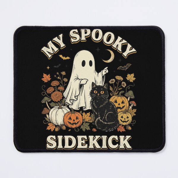 Item preview, My Spooky Sidekick Ghost Black Cat designed and sold by Roy & Tiffany.
