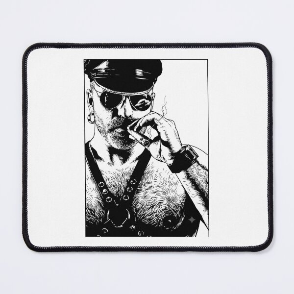 Item preview, Gay Hairy smoking butch daddy designed and sold by MadAnt.