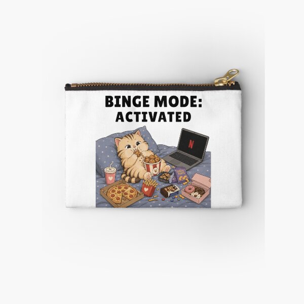 Item preview, Binge Mode Activated | Cozy Cat Movie Night designed and sold by Moochie Studios.