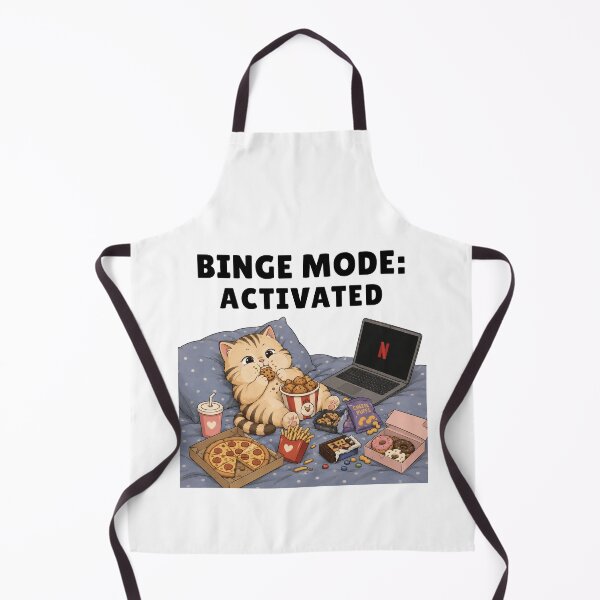 Item preview, Binge Mode Activated | Cozy Cat Movie Night designed and sold by Moochie Studios.