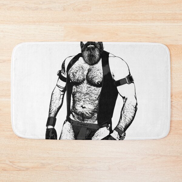 Item preview, Gay butch leather hairy daddy designed and sold by MadAnt.