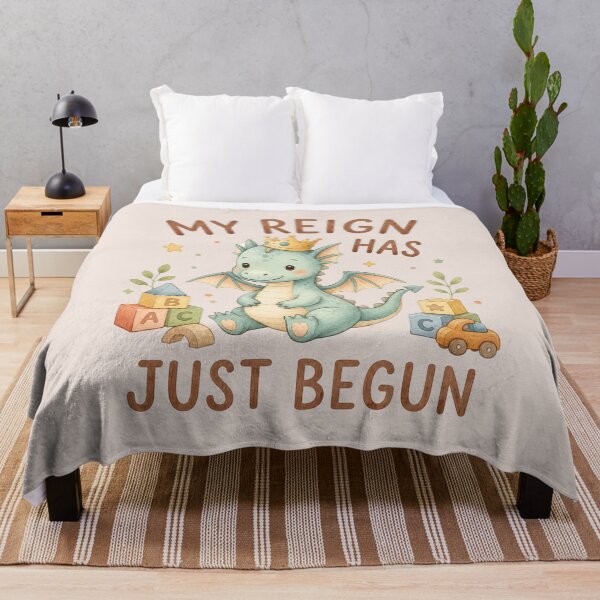 Item preview, Cute Dragon Baby Onesie, My Reign Has Just Begun, Funny Fantasy Newborn designed and sold by Quiajia.