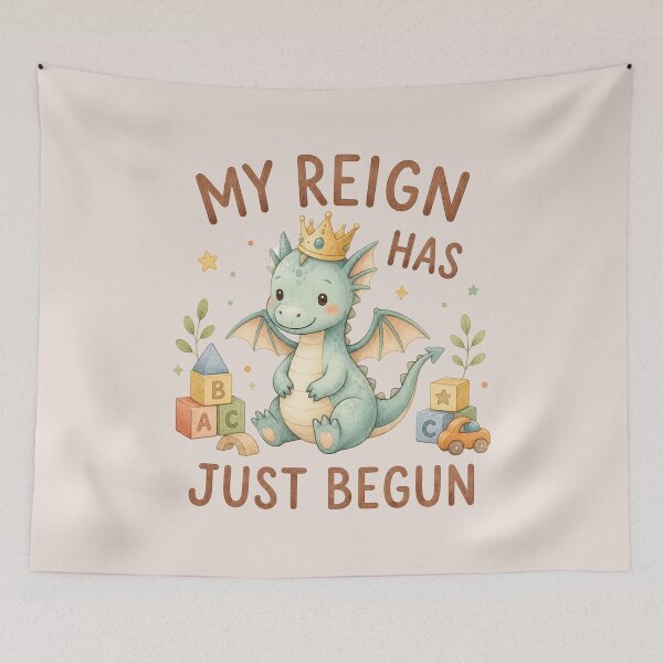 Item preview, Cute Dragon Baby Onesie, My Reign Has Just Begun, Funny Fantasy Newborn designed and sold by Quiajia.