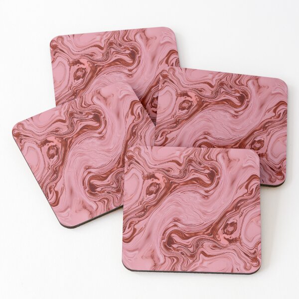 Item preview, Pink Liquid Waves – Abstract Marble Texture Art Print designed and sold by Rewolucja.