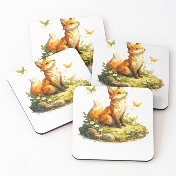 Item preview, Origami Fox – Low Poly Woodland Graphic T-Shirt designed and sold by Del4xe.