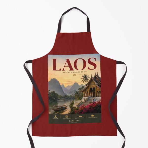 Item preview, Vintage Laos Poster designed and sold by GoodOldVintage.