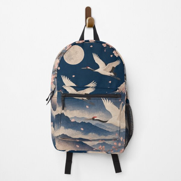 Item preview, Cranes Flying Through Sakura designed and sold by PixelToPress.