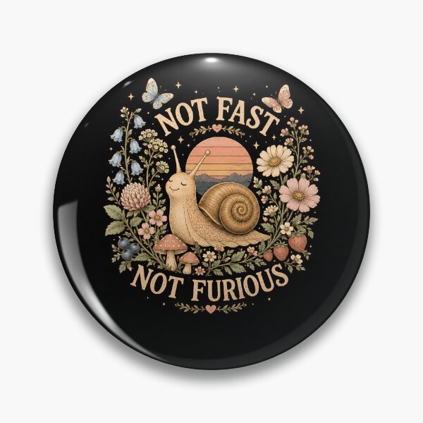 Item preview, Not Fast Not Furious – Funny Snail Cottagecore Garden Lover Design designed and sold by PosiMCreations.