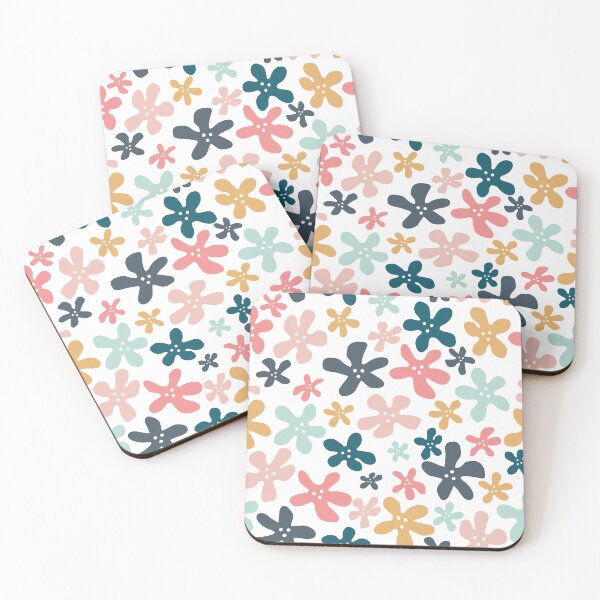 Item preview, Trippy Retro Flowers Pink and Blue designed and sold by jehb.creative.
