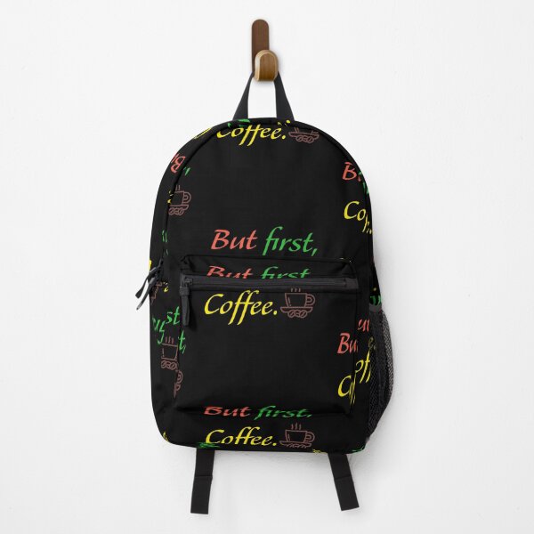 Item preview, But First Coffee Colorful Typography Coffee Cup Art designed and sold by Akkhay.