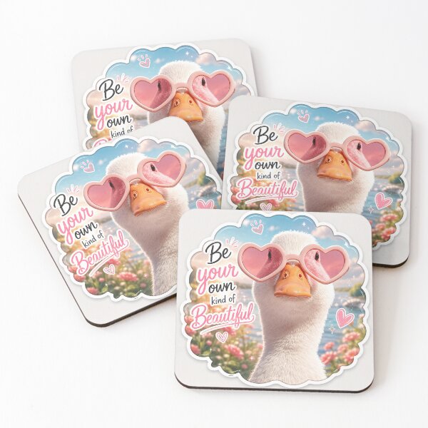 Item preview, Cute Goose with Heart Sunglasses Sticker | Be Your Own Kind of Beautiful designed and sold by Arts121.