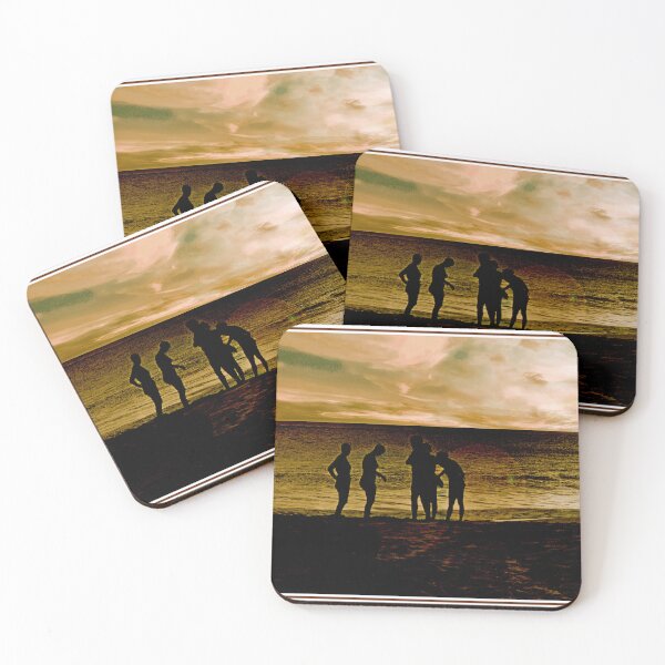 Item preview, Ocean City, New Jersey, August 7, 1960, Beachgoers at Sunset, Silhouettes, Sand, Surf designed and sold by AMacGPhilly.