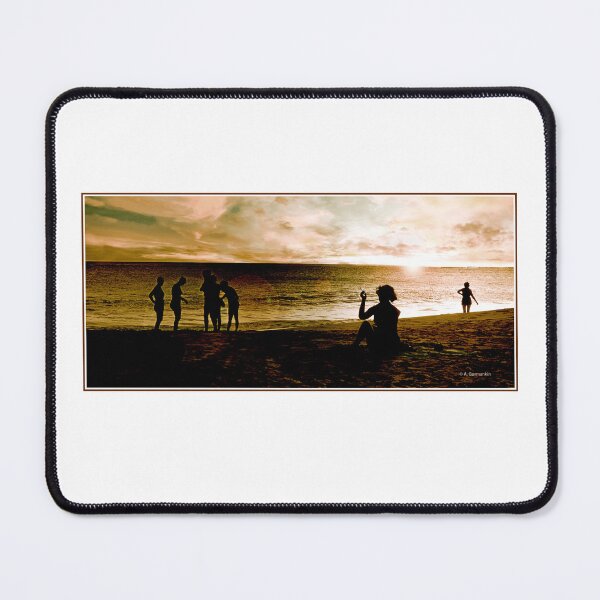 Item preview, Ocean City, New Jersey, August 7, 1960, Beachgoers at Sunset, Silhouettes, Sand, Surf designed and sold by AMacGPhilly.