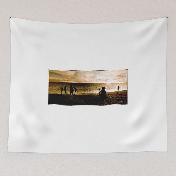 Item preview, Ocean City, New Jersey, August 7, 1960, Beachgoers at Sunset, Silhouettes, Sand, Surf designed and sold by AMacGPhilly.