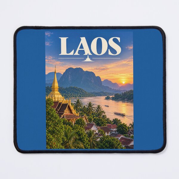 Item preview, Vintage Laos Poster designed and sold by GoodOldVintage.
