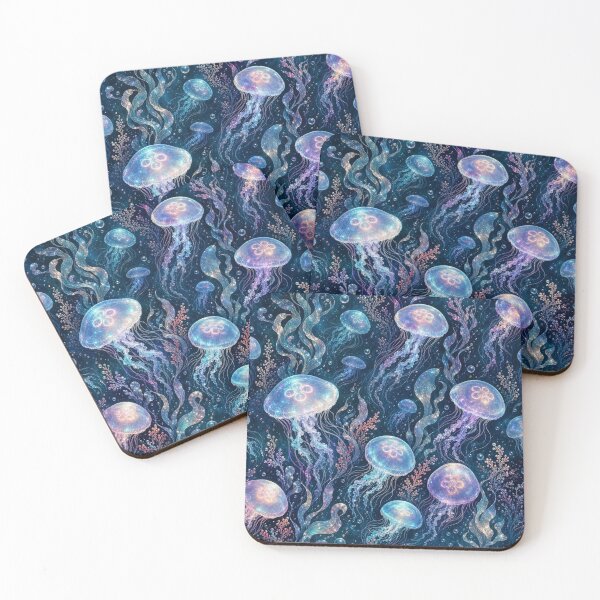 Item preview, Glowing Moon Jellyfish Pattern designed and sold by PixelToPress.