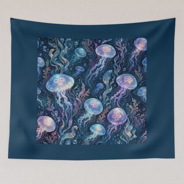 Item preview, Glowing Moon Jellyfish Pattern designed and sold by PixelToPress.