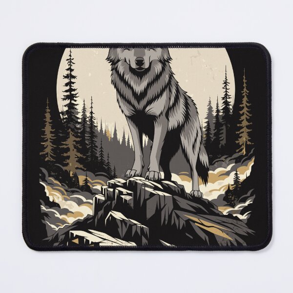 Item preview, Wolf Guardian of the Forest – Vintage Wildlife Illustration designed and sold by TeeVibeHaus.